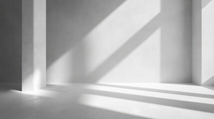 Obraz premium Sunlit Minimalist Interior: Architectural Photography