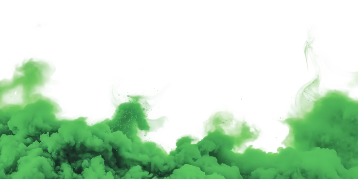 Isolated Green Smoke Effect