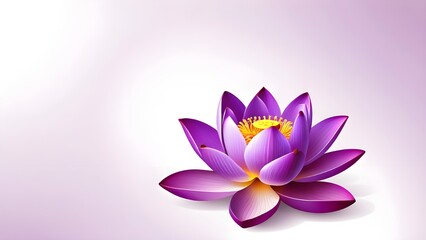 A vibrant purple lotus blooms in serene elegance
