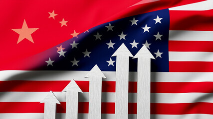 Obraz premium US-China Trade Relations Growth Potential Amidst Economic Tension