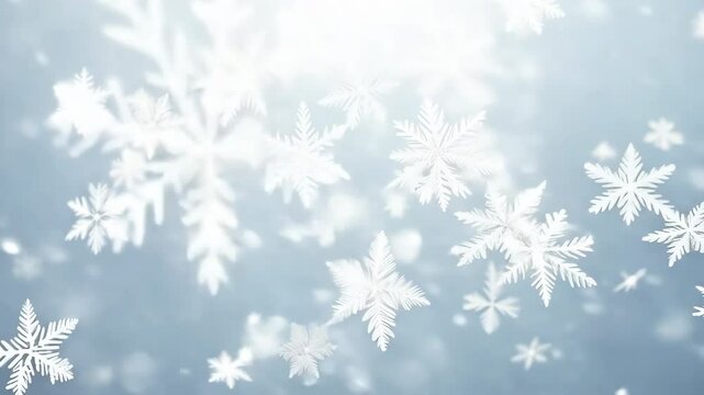 Blue winter holiday background with a seamless snowflake pattern