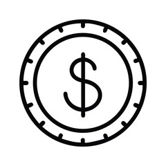dollar icon on Transparent Background