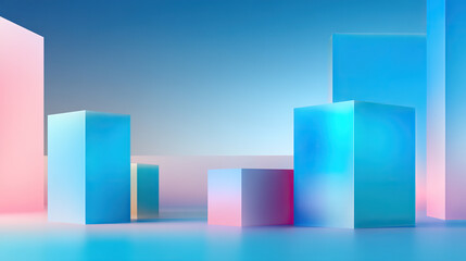 Fototapeta premium Abstract geometric shapes with clean lines, symbolizing modern business innovation and simplicity