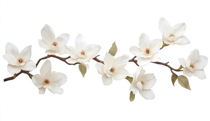 Obraz premium Delicate magnolia blossoms on a branch (4)