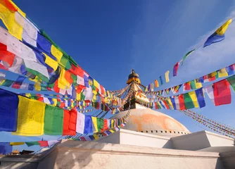 Fotobehang Boeddha Boudhanath Stupa in Kathmandu, Nepal, UNESCO World Heritage Site.  © CRSHELARE