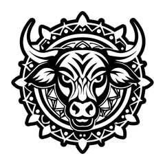 Obraz premium A glyph style icon showing bull symbol