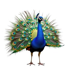 Obraz premium peacock in front of white