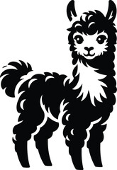Minimalist alpaca cria graphic