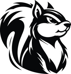 Stylized Chipmunk Silhouette