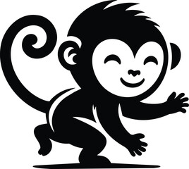 Cute Primate Vector Icon
