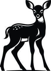 Minimalist Fawn Vector Shape
