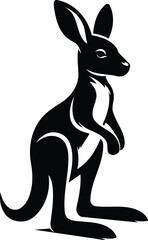 Sweet Kangaroo Joey Silhouette