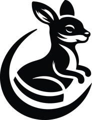 Young Kangaroo Silhouette Symbol