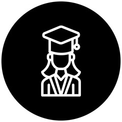 Female Graduate Vector Icon