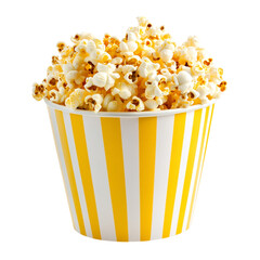 Delicious Buttery Popcorn in a Classic Striped Bucket