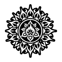 A glyph style icon of fire healing power