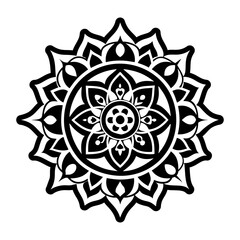 A glyph style icon of sacred circle