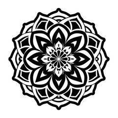 A filled style icon depicting decorative mandala artwork