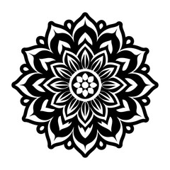 Solid style icon showing meditation mandala