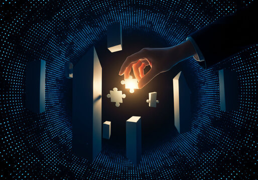 輝くピース 慎重に 未来繋ぐ手