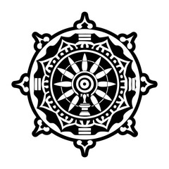 Obraz premium A filled style icon depicting dharma symbol