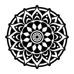 Solid icon depicting sanga mandala