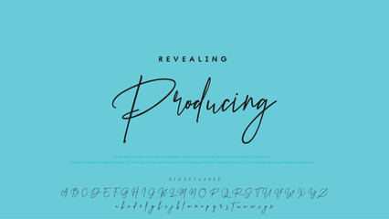 Hand drawn vector alphabet. Modern monoline signature script font. Elegant Signature Font. Best Alphabet Beautiful Calligraphy Signature Font