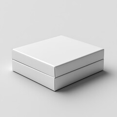 Naklejka premium A Simple White Box Sitting on a Smooth Gray Surface