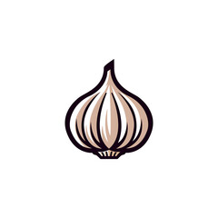 Food garlic icon.