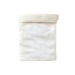 White Mesh Laundry Bag with Beige Top
