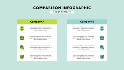  Comparison Table Business Infographic Template
