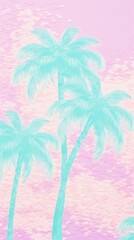 Naklejka premium Palm tree backgrounds outdoors painting.
