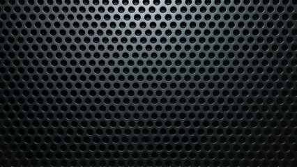 Naklejka premium Abstract Hexagonal Metal Surface in Matte Black