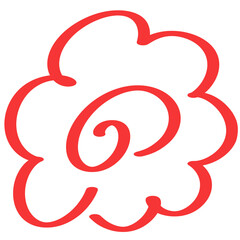 赤ペンの手書き100点満点の採点イラスト