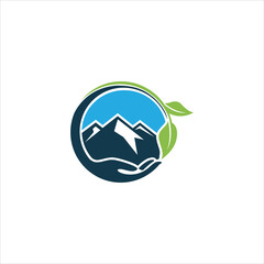 Mountain silhouette. Mountains icon vector.  Rocky mountains icon or logo.