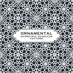 Ornamental geometric seamless pattern vector