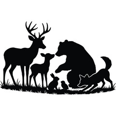 deer silhouette vector