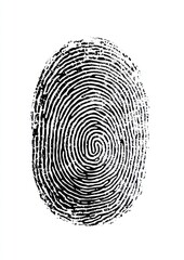 Finger print identity spiral white.