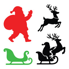 set of silhouettes of animals