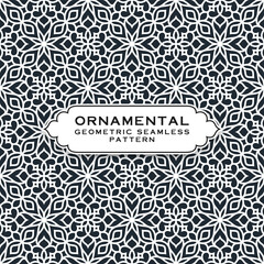 Ornamental geometric seamless pattern vector