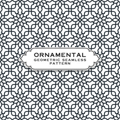 Ornamental geometric seamless pattern vector