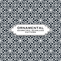 Ornamental geometric seamless pattern vector