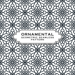 Ornamental geometric seamless pattern vector