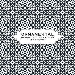 Obraz premium Ornamental geometric seamless pattern vector