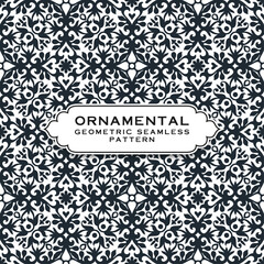 Ornamental geometric seamless pattern vector