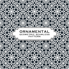 Obraz premium Ornamental geometric seamless pattern vector