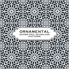 Ornamental geometric seamless pattern vector