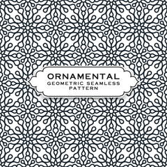 Ornamental geometric seamless pattern vector