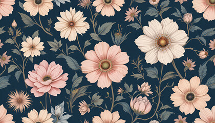 seamless pattern with flowers