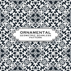 Ornamental geometric seamless pattern vector